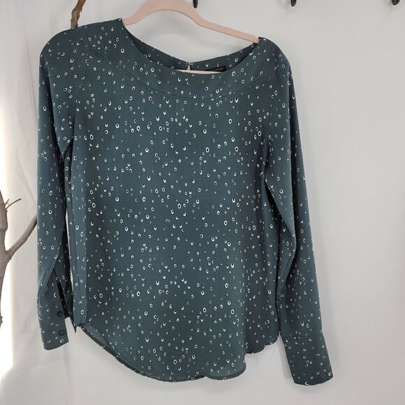 Ann taylor boatneck long sleeve career blouse - Picture 5 of 11